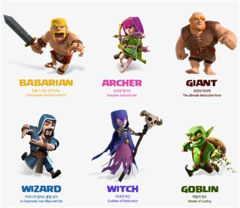 clash of clans characters